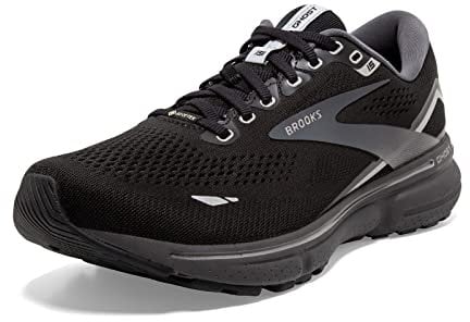 BROOKS Damen Ghost 15 GTX Sneaker, Black/Blackened Pearl/Alloy, 39 EU