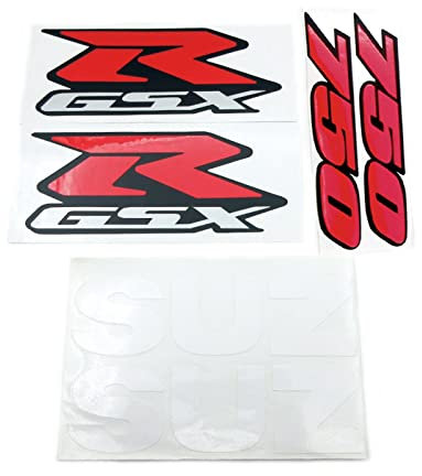 Für Suzuki GSXR 1000 750 600 GSX-R K1 K2 K3 K4 K5 K6 K7 K8 K9 K10 Aufkleber Emblem Motorrad Verkleidungssatz Seitenaufkleber Abzeichen Schmücken (Color : Small White 750)