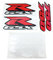 Für Suzuki GSXR 1000 750 600 GSX-R K1 K2 K3 K4 K5 K6 K7 K8 K9 K10 Aufkleber Emblem Motorrad Verkleidungssatz Seitenaufkleber Abzeichen Schmücken (Color : Small White 750)