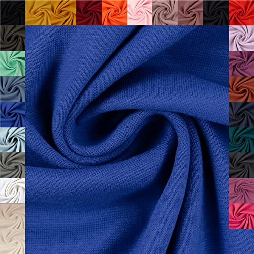 Swafing Eike Sweat Wintersweat unifarben Coupon (royalblau, 0,5m) (255) + 26 weitere Farben