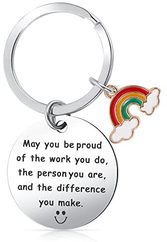 Ouligay Danke Schlüsselanhänger Lehrer Dankeschön Geschenke Mama Abschiedsgeschenk Kollegen Abschied Kollegin Lehrerin Erzieherin Krankenschwester Beste Freundin Muttertag Ruhestand Geschenk