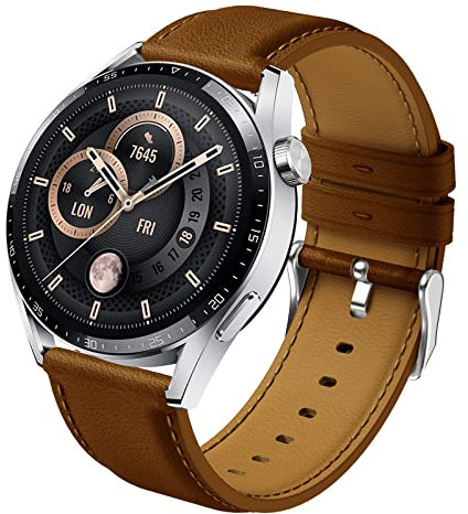 Syxinn Bracelet en Cuir pour Huawei Watch GT 3 46mm/GT 3 Pro 46mm/GT 2 46mm/GT 2 Pro/GT 2e 22mm Bracelet Bande pour Huawei Watch GT Sport/Active/Elegant, Huawei Watch 3/3 Pro pour Homme Femme