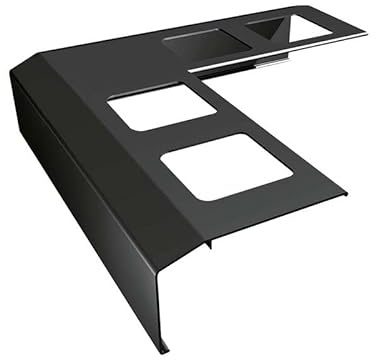 Renoplast® Aluminium Ecke 90° für Traufprofil K301 Graphit | Fertigstellung von Terrassen und Balkonen | Fliesenböden auf Klebemörtel | Wasser ablaufsysteme Winkelprofil