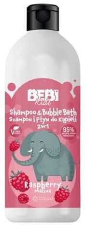 Barwa Bebi, Shampoo und Badelotion 2in1 Himbeere, 500 ml - Langfristige Gültigkeit!