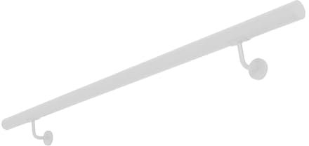 V2Aox Handlauf Treppengeländer aus Edelstahl, Farbe: Weiß, Durchmesser: 4,2 cm, Rostfrei & Wetterfest, Inklusive Montagematerial, Halter, Länge: 50 cm