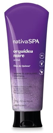 O Boticário Nativa SPA Orquídea Noire, Gel de Ducha y Baño Jabón Líquido Piel Suave Limpia y Perfumada 200g