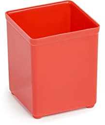 WFix 20er Set Einsatzboxen 63 mm A3 rot B52 x T52 x H63 geeignet als L-BOXX Einlage | Einsatzboxen für Sortimentskästen | wie Insetboxen Set für L-BOXX, W-BOXX, T-BOXX, ProClick Tray