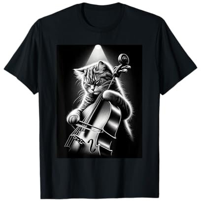 Musiker Cellospieler Lustige Katze spielt Cello T-Shirt