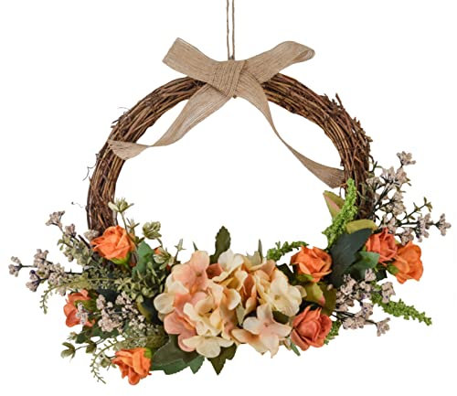 Türkranz Kranz Deko, Metallring Eukalyptus Kranz Girlande Frühlingskranz Metall Künstliche Blumenkranz Girlande Blumen Hochzeit Künstlich Blumenkranz, Frühlingskranz Sommerkranz Kranz Deko
