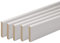 MadeInNature, Battiscopa in legno bianco pre-verniciato, prodotto in Francia, finitura arrotondata altezza 7 cm, lunghezza a scelta (20 ml)