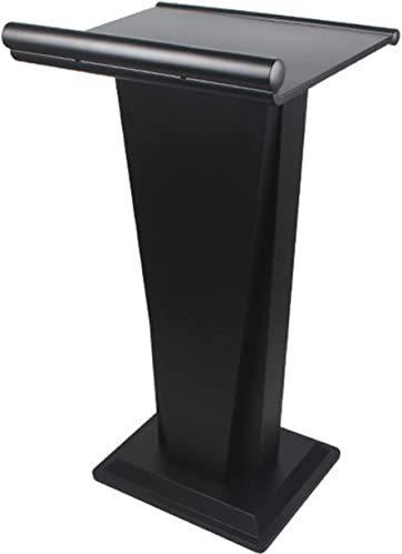 Podium Präsentationspultständer, Stehpult, Edelstahl, Restaurantpodest, hohes Podest für den Boden, Kanzel, Empfang, Mehrzweck (schwarz, 50,5 x 55 x 105 cm)
