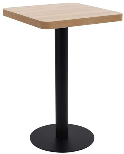Mengtu Romantischer Bistrotisch Hellbraun/Schwarz - MDF/Stahl, 50x50x75cm, 2 Personen, für Zuhause & Restaurant Model286427