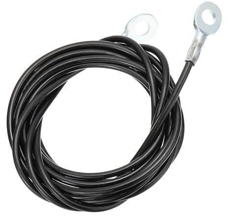 PATIKIL Pulley Cable, Adjustable Fitness Cable Pulley System Replacement Thick 4mm Heavy Gym Cable Pulley Attachment for Home Cable, Black (C-4m)