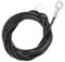 PATIKIL Seilzug Kabel Einstellbar Fitness Kabel Seilzug System Ersatz Dick 4mm Schwer Fitnessstudio Kabel Seilzug Aufsatz für Heim Kabel Schwarz (C-4m)