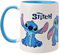 Widdop and Co. - Disney Lilo and Stitch - Taza 'Stitch' - Taza de té azul/blanco, taza de cerámica esmaltada para café - Producto oficial de Disney Merchendise (325 ml).