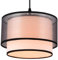 Small Modern Lamp Shades Ceiling, 2 Tier Grey & White Lampshades for Ceiling Lights, Light Shade for Living Room, Bedroom, Kitchen, Hallways, Restaurant & Bar
