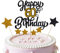 Giantree Happy 60th Birthday Cake Topper, Glitzer Schwarz Gold Tortendeko für Geburtstag Party