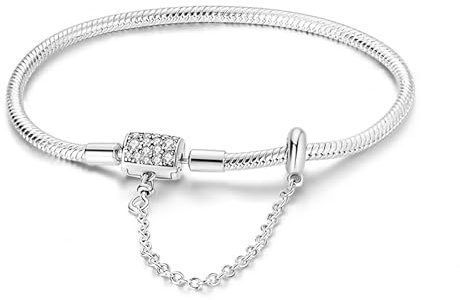 QIKAOLA S925 Armbänder für Frauen Moments Schlangenketten-Charm-Armbänder als Geschenk zum Muttertag oder Geburtstag