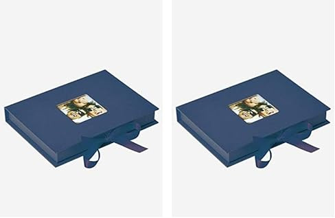 walther design Aufbewahrungsboxen blau mit Cover-Ausstanzung, Fun FB-112-L (Packung mit 2)