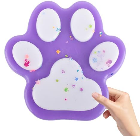 AYNKH Squishies Super große Katzenpfoten, Fufu Squishies, Katzenpfote, Squishies Taba, verbessert die Konzentration, reduziert Stress, Kinder, Jugendliche und Erwachsene, Geschenk (Violett)