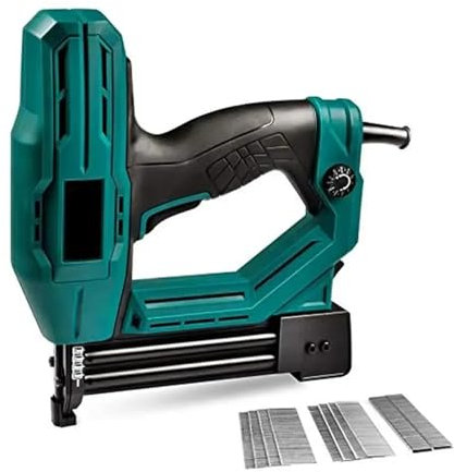 TIEOAXFT Electric Nail Gun/Staple Gun Upholstery Carpentry Woodworking Projects 1/4'' Narrow Crown Adjustable Power Safety Design Easy to