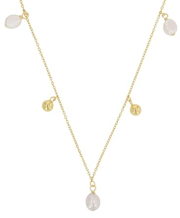 s.Oliver Kette mit Anhänger aus Edelstahl/925 Sterling Silber für Damen, Halsschmuck, mit Kristall, Kommt in Schmuck Geschenk Box