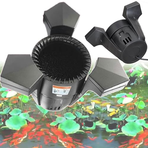 JOSBY 3000/4200 L/h Automatic Pond Skimmer, 43W/70W Suction Floating Skimmer, Pond Vacuum Cleaner, 10M Power Cable, Low Noise, Pond Debris Collector, Swimming Pool Leaf Skimmer Net, for Garden, Sink
