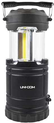 Uni-Com Spotlight & Lantern – 2 in 1 1W LED Spotlight & 3W COB Pop-Up Lantern with Adjustable Carry Handle, Easy Operation & Batteries Included for Camping, Home, DIY & Emergency Use