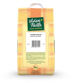 Farina di mais VIVIEN PAILLE – Sacco da 5 kg | Farina per tortillas, polenta, pane e ricette gourmet