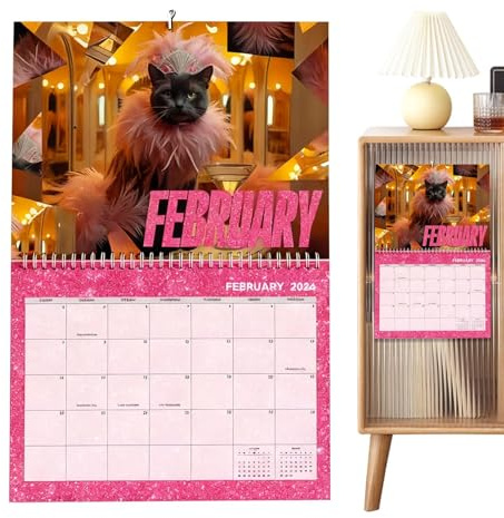 Uoqpty Wandkalender Für Katzen 2026,Planer Von Januar Bis Dezember 2026-12-Monats Kalender Mit Lustigen Katzen - Für Zuhause, Wohnzimmer, Arbeitszimmer, Büro, Schule Und Dekoration Für Die