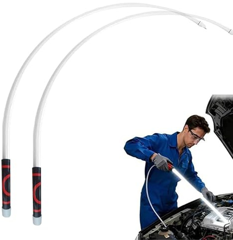 Lot de 2 bâtons de lampe de poche LED flexibles à haute luminosité, lampe de travail professionnelle, outil d'éclairage automobile portable pour véhicules tout-terrain, moteurs SUV et zones difficiles