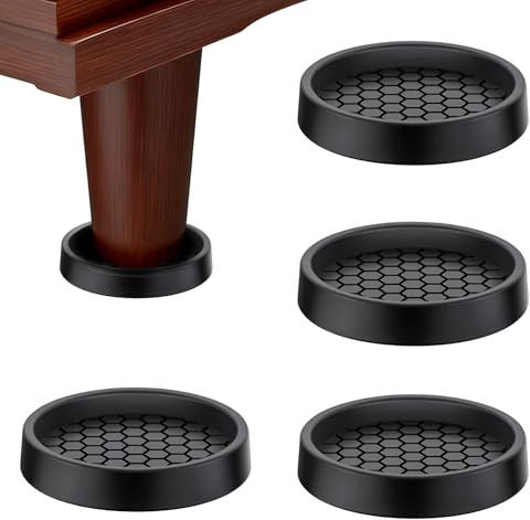 HX-pyahgtv 4 Stück Gummi Möbeluntersetzer, 5cm Anti-Rutsch-Pads für Möbelrollen & Möbelfüße, rutschfeste Bodenschutz Pads, Schonende Unterlage für Bett, Schrank, Sofa, Stühle
