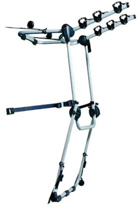 Mont Blanc Porte-vélos sur Hayon Rear Trail Hatch H - 3 Vélos | Porte-vélos sur hayon, 3 vélos, charge 45 kg. Coussins caoutchouc anti-rayures, sangles incluses, sans attelage.