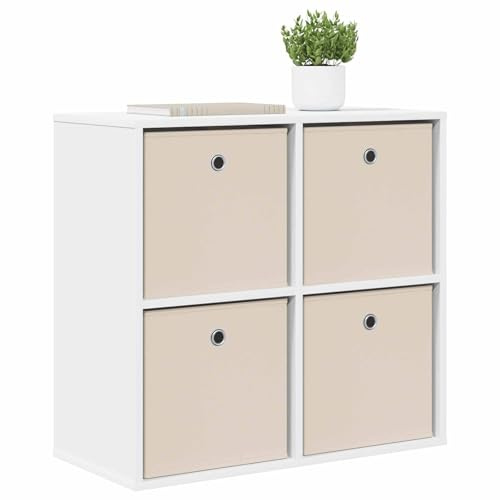 vidaXL Sideboard mit Schubladen Weiß 68,5 x 32 x 67 cm, Moderne Wohnzimmeraufbewahrung, robuste Möbel, große Regale, schicke Heimregale, funktionale Möbel zum Organisieren