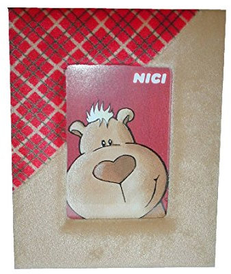 Nici Plüsch-Bilderrahmen, ca 16 x 20 cm (Bildgröße 7,5 x 11,5 cm)