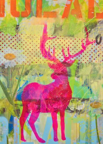 Heye 29560 - Standardpuzzle, Ruth Grünbein, Oh Deer pink one, 1000 Teile