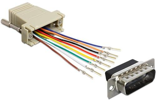 DeLOCK Montagesatz 65432 Adapter Sub-D 25 Pin Stecker > RJ45 Buchse