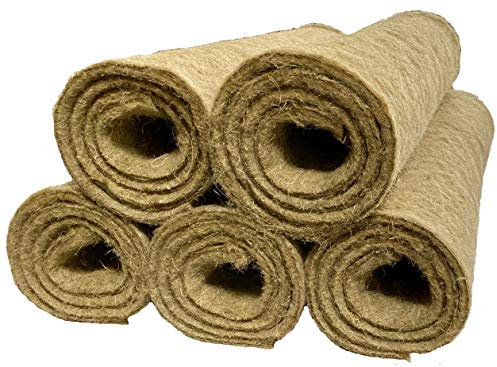 pemmiproducts Nagerteppich 100% Hanf, 120 x 60 cm ca. 10 mm dick, 5er Pack, Nagermatte, Hanfmatte für Kaninchen,Meerschweinchen, Nager,Hemp mat