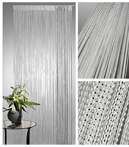 Fadenvorhang Lurex Silber 90x250