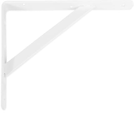Amig -Staffe per mensole | Angolo per Ripiani | Supporto per Scaffale | Acciaio | Colore Bianco | Misura: 500x325 mm | Peso massimo consigliato: 185 Kg