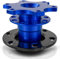 Auto-Dress Snap Off Lenkrad Schnellverschluss - Sportlenkrad Quick Release für Sparco, Momo, OMP Sport Lenkräder - Hohe Ausführung (Blau)