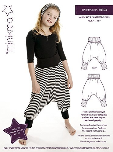 MAGAM-Stoffe Harems-Hose Schnittmuster Kinder inkl. Aufnäher Enno