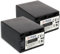 2X Batterie NP-FV120 (3300mAh) – remplace NP-FV100A – Compatible avec Sony FDR-AX33, AX700.. / HDR-PJ410, PJ620.. / CX740, CX900.. / DEV-30, 50V ... - v. liste! [Li-ION - 7.2V - avec infochip]