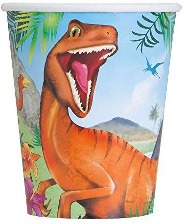 Unique Party 58316 - 9oz Dinosaur Party Cups, Pack of 8