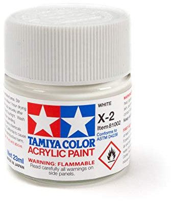 Tamiya America, Inc acrílico X2 brillante, blanco, TAM81002 0.77 onzas líquidas (paquete de 1)
