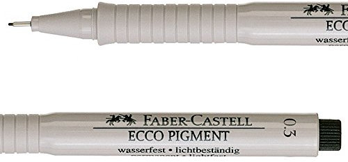 Faber-Castell Tintenfeinschreiber ECCO-PIGMENT, Schreibfarbe: schwarz, Linienbreite: 0,30 mm