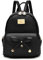 I IHAYNER Niedlicher Leder-Rucksack für Mädchen mit Schleife, Mini-Rucksack für Damen, Schwarz, Medium, Mini-Rucksack für Mädchen, kleiner Rucksack für Damen