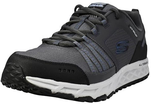 Skechers Herren Escape Plan Sneaker, Grey Charcoal Blue Ccbl, 46 EU