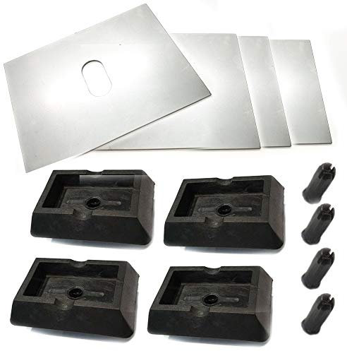 C.P zubehör Hebebühne für BMW 5er E39, 2000 kg Tragfähigkeit, Wagenheber, Geländewagen, Schwarz, Legierter Stahl, 4x Gummiblock Adapter, 4x Schweißblech 130x100x1.5mm