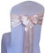 WELMATCH Lot de 50 nœuds de chaise en satin rose poudré - Pour mariage, banquet, fête, événement - Décoration de chaise - Rose pâle